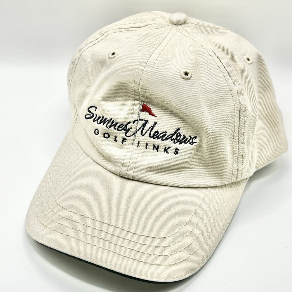 Summer‎ Meadows Golf Links Club Dad Hat Cap Adjustable Strapback Beige Outdors